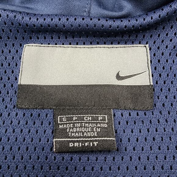 Vintage Nike Jacket Mens Small Blue Full Zip Hooptech Basketball Hoodie Sweat - Picture 2 of 16